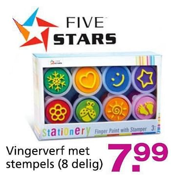 Promotions Vingerverf met stempels - Five Stars - Valide de 10/10/2014 à 07/12/2014 chez Unikamp