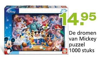 Promotions De dromen van mickey puzzel - Disney - Valide de 10/10/2014 à 07/12/2014 chez Unikamp
