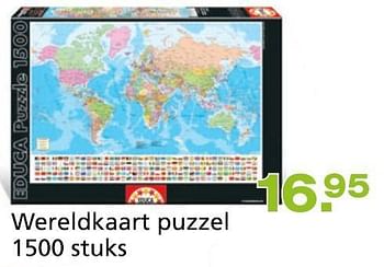 Promoties Wereldkaart puzzel - Huismerk - Unikamp - Geldig van 10/10/2014 tot 07/12/2014 bij Unikamp