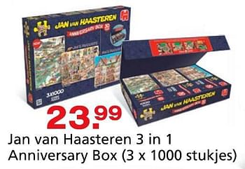 Promoties Jan van haasteren 3 in 1 anniversary box - Jumbo - Geldig van 10/10/2014 tot 07/12/2014 bij Unikamp