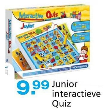 Promoties Junior interactieve quiz - Clementoni - Geldig van 10/10/2014 tot 07/12/2014 bij Unikamp