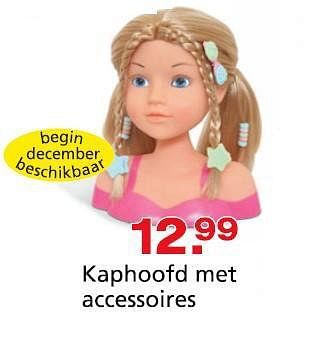 Promoties Kaphoofd met accessoires - Zapf creation - Geldig van 10/10/2014 tot 07/12/2014 bij Unikamp