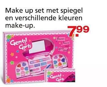 Promotions Make up set met spiegel en verschillende kleuren make-up - Five Stars - Valide de 10/10/2014 à 07/12/2014 chez Unikamp