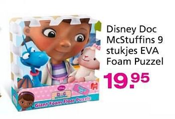 Promoties Disney doc mc stuffins 9 stukjes eva foam puzzel - Doc Mc Stuffins - Geldig van 10/10/2014 tot 07/12/2014 bij Unikamp