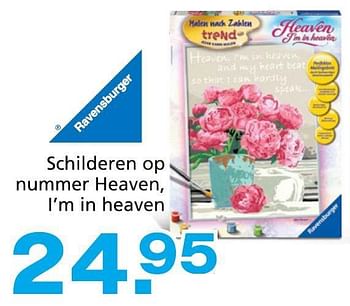 Promoties Schilderen op nummer heaven, i`m in heaven - Ravensburger - Geldig van 10/10/2014 tot 07/12/2014 bij Unikamp