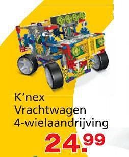 Promoties K`nex vrachtwagen 4-wielaandrijving - K'Nex - Geldig van 10/10/2014 tot 07/12/2014 bij Unikamp