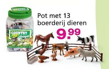 Promotions Pot met 13 boerderij dieren - Kids GLOBE - Valide de 10/10/2014 à 07/12/2014 chez Unikamp