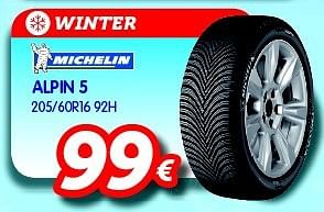 Promoties Michelin alpin 5 - Michelin - Geldig van 15/10/2014 tot 09/11/2014 bij Auto 5