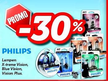 Promoties -30% philips lampen x-treme vision, blue vision, vision plus - Philips - Geldig van 15/10/2014 tot 09/11/2014 bij Auto 5