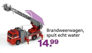 Promotions Brandweerwagen, spuit echt water - Dickie - Valide de 10/10/2014 à 07/12/2014 chez Unikamp