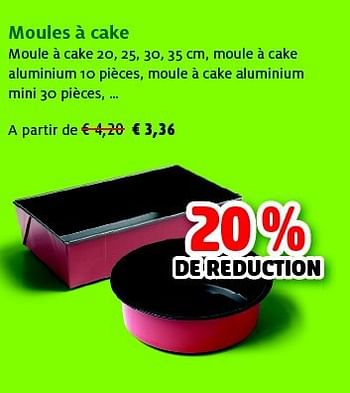 Promotions Moules à cake - Produit maison - Aveve - Valide de 22/10/2014 à 01/11/2014 chez Aveve