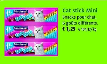 Promotions Cat stick mini - Vitakraft - Valide de 22/10/2014 à 01/11/2014 chez Aveve