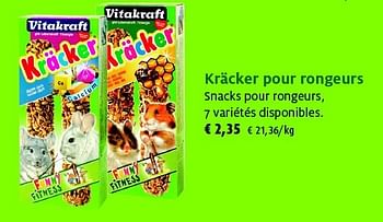 Promotions Kräcker pour rongeurs - Vitakraft - Valide de 22/10/2014 à 01/11/2014 chez Aveve