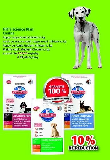 Promotions Hill`s science plan canine - Hill's - Valide de 22/10/2014 à 01/11/2014 chez Aveve