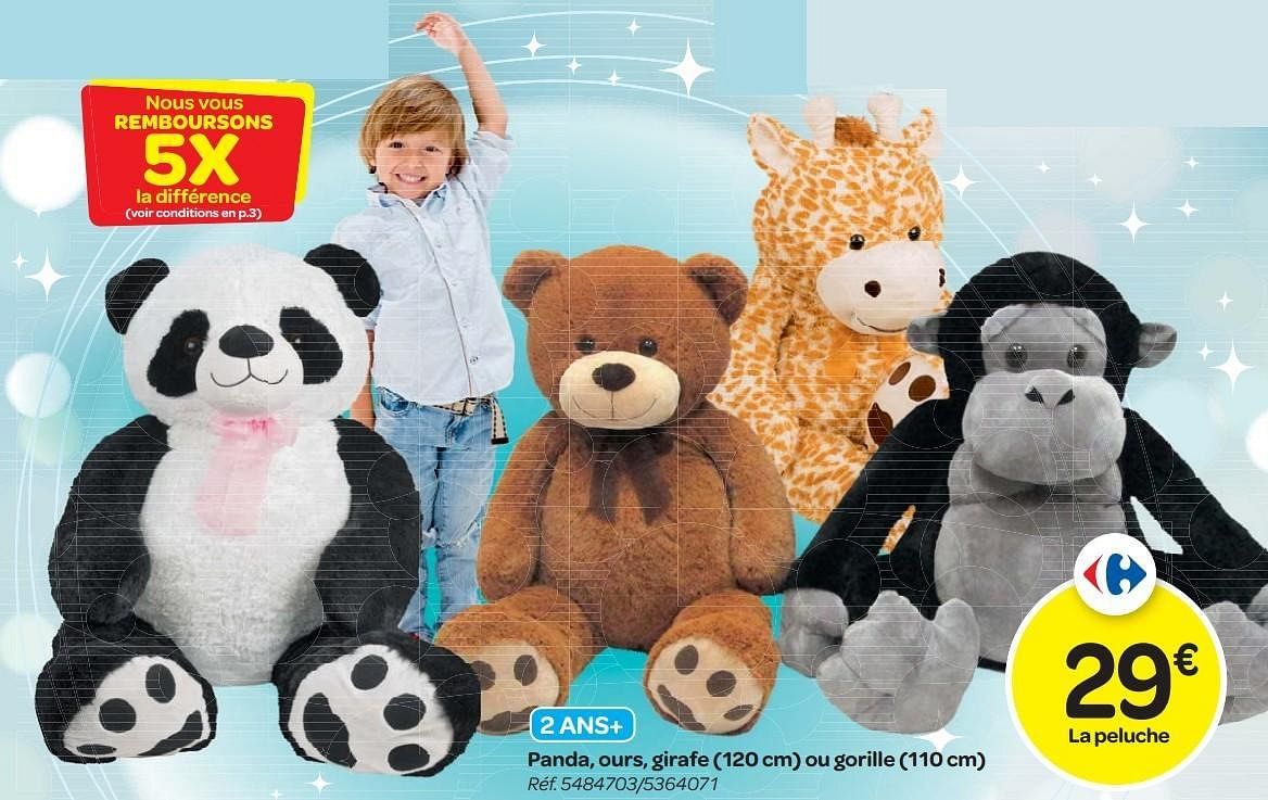 peluche ours géant carrefour