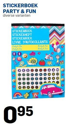Promoties Stickerboek party + fun - Huismerk - Action - Geldig van 20/10/2014 tot 06/12/2014 bij Action
