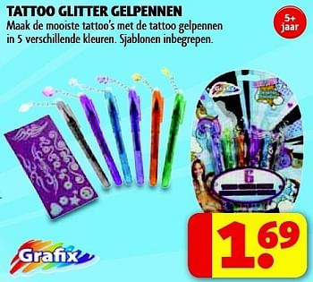 Dwaal Booth Componeren Grafix Tattoo glitter gelpennen - Promotie bij Kruidvat