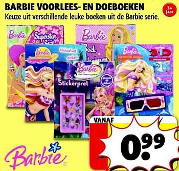 Promoties Barbie voorlees en doeboeken - Mattel - Geldig van 29/07/2014 tot 10/08/2014 bij Kruidvat