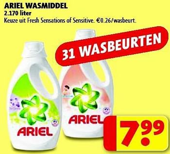 Promoties Ariel wasmiddel - Ariel - Geldig van 29/07/2014 tot 10/08/2014 bij Kruidvat