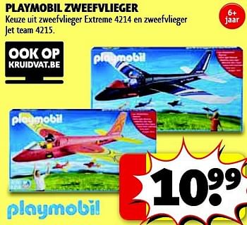 Promoties Playmobil zweefvlieger - Playmobil - Geldig van 29/07/2014 tot 10/08/2014 bij Kruidvat