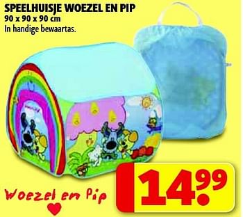 Promotions Speelhuisje woezel en pip - Woezel en Pip - Valide de 29/07/2014 à 10/08/2014 chez Kruidvat