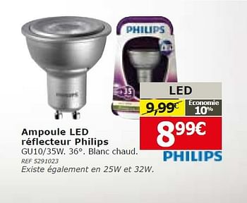 Promotions Ampoule led réflecteur philips - Philips - Valide de 03/09/2014 à 22/09/2014 chez BricoPlanit