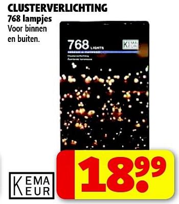 Promoties Clusterverlichting 768 lampjes - Huismerk - Kruidvat - Geldig van 14/10/2014 tot 19/10/2014 bij Kruidvat