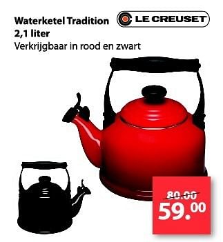 Promoties Waterketel tradition - Le creuset - Geldig van 03/11/2014 tot 30/11/2014 bij Freetime