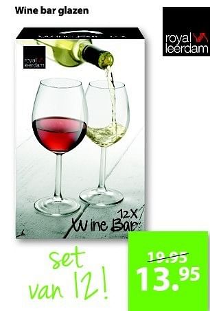 Promoties Wine bar glazen - Royal Leerdam - Geldig van 03/11/2014 tot 30/11/2014 bij Freetime