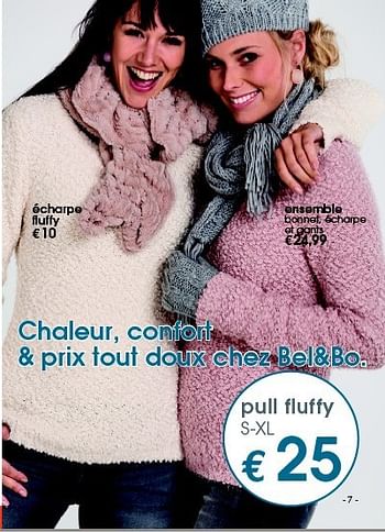 Promotions Écharpe fluffy - Produit maison - Bel&Bo - Valide de 03/11/2014 à 16/11/2014 chez Bel&Bo