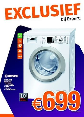 Promoties Bosch wasmachine waq28442ex - Bosch - Geldig van 01/11/2014 tot 30/11/2014 bij Expert