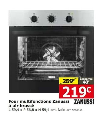 Promotions Four multifonctions zanussi à air brassé - Zanussi - Valide de 05/11/2014 à 24/11/2014 chez BricoPlanit