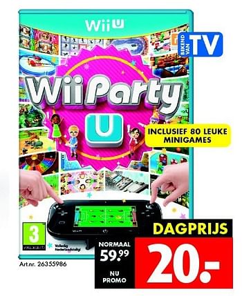 Promoties Wii party - Nintendo - Geldig van 15/11/2014 tot 30/11/2014 bij Bart Smit