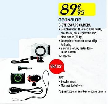 Promoties G-eye escape camera - Geunaute - Geldig van 08/11/2014 tot 05/12/2014 bij Decathlon