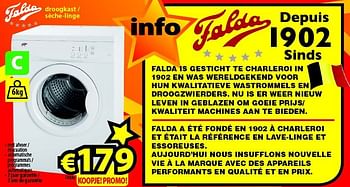 Promoties Falda droogkast - sèche-linge fada6 - Falda - Geldig van 14/11/2014 tot 14/12/2014 bij ElectroStock