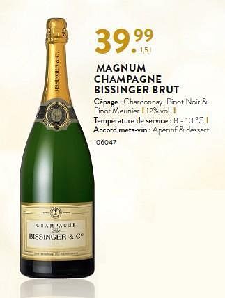 Champagne Magnum champagne bissinger brut - En promotion chez Lidl