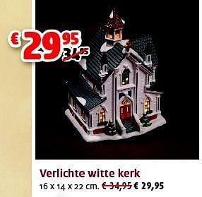 Promoties Verlichte witte kerk - Huismerk - Aveve - Geldig van 25/11/2014 tot 14/12/2014 bij Aveve