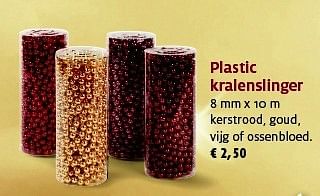 Promoties Plastic kralenslinger - Huismerk - Aveve - Geldig van 25/11/2014 tot 14/12/2014 bij Aveve