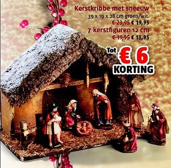 Promoties Kerstkribbe met sneeuw - Huismerk - Aveve - Geldig van 25/11/2014 tot 14/12/2014 bij Aveve