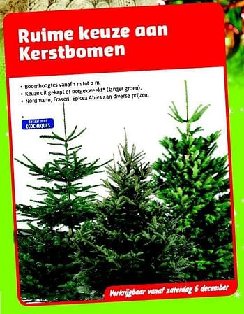 Promoties Ruime keuze aan kerstbomen - Huismerk - Aveve - Geldig van 25/11/2014 tot 14/12/2014 bij Aveve