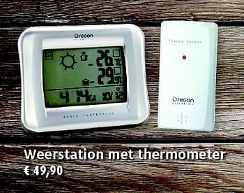 Promoties Weerstation met thermometer - Oreon - Geldig van 25/11/2014 tot 14/12/2014 bij Aveve