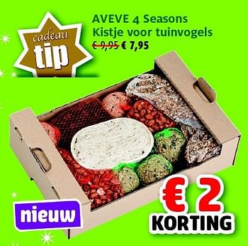 Promoties 4 seasons kistje voor tuinvogels - Huismerk - Aveve - Geldig van 25/11/2014 tot 14/12/2014 bij Aveve