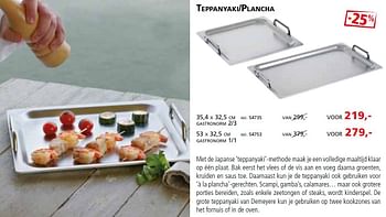 Promotions Teppanyaki-plancha - Demeyere - Valide de 24/11/2014 à 31/12/2014 chez Unikamp