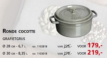 Promoties Ronde cocotte - Staub - Geldig van 24/11/2014 tot 31/12/2014 bij Unikamp