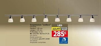 Promotions Suspension ledeco - Lucide - Valide de 26/11/2014 à 15/12/2014 chez BricoPlanit