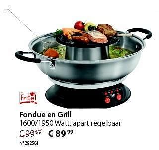 Promoties Fritel fondue en grill - Fritel - Geldig van 08/12/2014 tot 04/01/2015 bij Unikamp