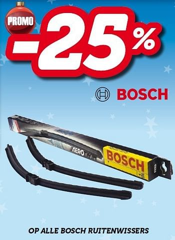 Promoties -25% op alle bosch ruitenwissers - Bosch - Geldig van 08/12/2014 tot 04/01/2015 bij Auto 5