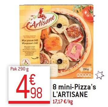 Promoties 8 mini-pizza`s l`artisane - L'Artisane - Geldig van 10/12/2014 tot 31/12/2014 bij Match Food & More