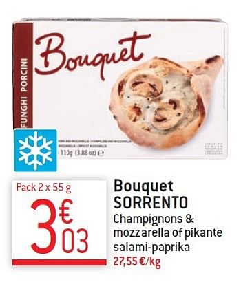 Promoties Bouquet sorrento champignons + mozzarella of pikante salami-paprika - Huismerk - Match - Geldig van 10/12/2014 tot 31/12/2014 bij Match Food & More