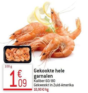 Promotions Gekookte hele garnalen - Produit maison - Match - Valide de 10/12/2014 à 31/12/2014 chez Match Food & More